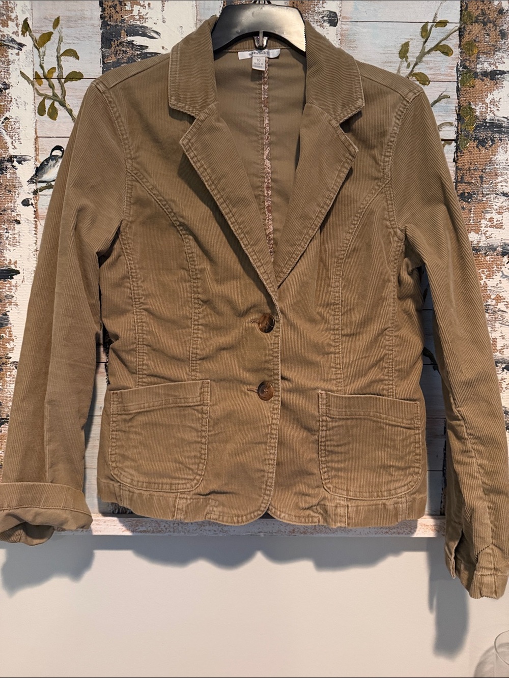 Sussan Brown Corduroy Tailored Blazer
